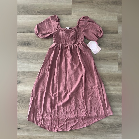 Emma’s Expressions Elegant Mauve Maternity Dress - Chic & Comfortable- NWT - Picture 1 of 9